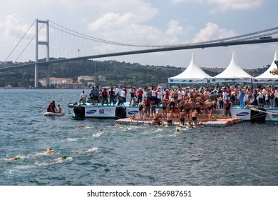 Istanbul, JULY 20, 2014 - The Traditional 26th Samsung Bosporus Cross Continental Swimming Race, With 1729 Sportsman From 45 Countries Took Place Last 21st July - Reported The Local Media.