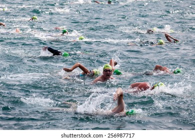 Istanbul, JULY 20, 2014 - The Traditional 26th Samsung Bosporus Cross Continental Swimming Race, With 1729 Sportsman From 45 Countries Took Place Last 21st July - Reported The Local Media.