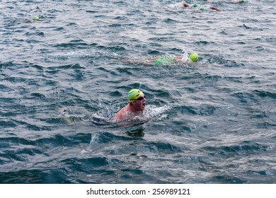 Istanbul, JULY 20, 2014 - The Traditional 26th Samsung Bosporus Cross Continental Swimming Race, With 1729 Sportsman From 45 Countries Took Place Last 21st July - Reported The Local Media.