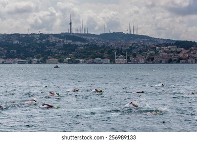 Istanbul, JULY 20, 2014 - The Traditional 26th Samsung Bosporus Cross Continental Swimming Race, With 1729 Sportsman From 45 Countries Took Place Last 21st July - Reported The Local Media.