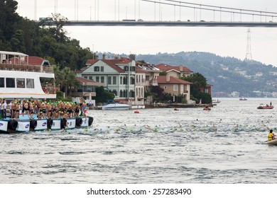 Istanbul, JULY 20, 2014 - The Traditional 26th Samsung Bosporus Cross Continental Swimming Race, With 1729 Sportsman From 45 Countries Took Place Last 21st July - Reported The Local Media.