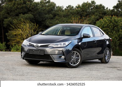 ISTANBUL - JUNE 17, 2019: Corolla it is a compact (C segment) class car produced by Japanese carmaker Toyota. The Toyota Corolla Sedan is the best-selling car in the world since its inception in 1966.