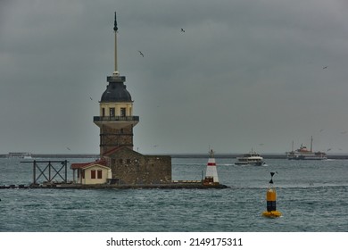 Istanbul, Kiz Kulesi Tower Island - View From Bosporus Strait