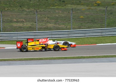 ISTANBUL - MAY 08: Luiz Razia And Pal Varhaug During GP2 Series Race 2, Istanbul Park On May 08, 2011 Istanbul, Turkey