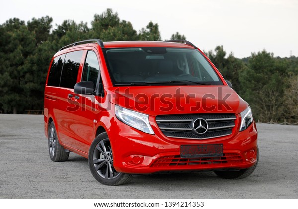 ISTANBUL - MAY 10, 2019 : Mercedes-Benz
Vito Tourer 119 CDI produced by Mercedes Benz, light commercial
vehicle 8+1 passenger as cargo van, pickup
truck.