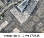 Istanbul new airport aerial view. Aerial view of planes. Airport aerial view