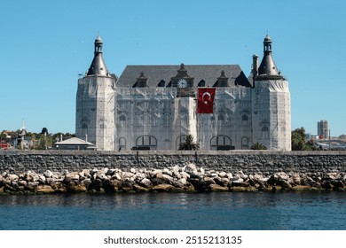 Istanbul Kadıköy Haydarpaşa Train Station Restoration View from the Sea Covid Pandemic Time TCDD - Powered by Shutterstock