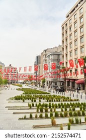 Istanbul, Turkey - 06.05.2022: View Of Beyoglu Municipality Square And Youth Center In Istanbul