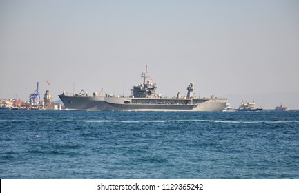 Istanbul, Turkey. 06/07/2018. US Naval Forces Command Ship USS 20 