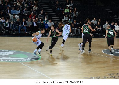 Istanbul, Turkey, 08.03.2022: Darussafaka Basketball Team Vs Tofas Basketball Team During Basketball Champions League At Volkswagen Arena.