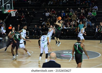 Istanbul, Turkey, 08.03.2022: Darussafaka Basketball Team Vs Tofas Basketball Team During Basketball Champions League At Volkswagen Arena.