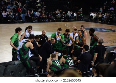 Istanbul, Turkey, 08.03.2022: Darussafaka Basketball Team Vs Tofas Basketball Team During Basketball Champions League At Volkswagen Arena.