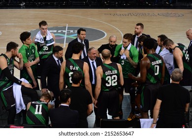 Istanbul, Turkey, 08.03.2022: Darussafaka Basketball Team Vs Tofas Basketball Team During Basketball Champions League At Volkswagen Arena.