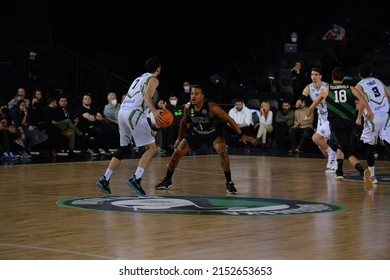 Istanbul, Turkey, 08.03.2022: Darussafaka Basketball Team Vs Tofas Basketball Team During Basketball Champions League At Volkswagen Arena.