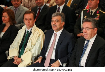 ISTANBUL / TURKEY - 09.16.2011: Abdullah Gül (in The Middle) Is A Turkish Politician Who Served As The 11th President Of Turkey, In Office From 2007 To 2014.