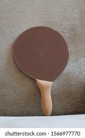 Istanbul / Turkey - 10.24.2019: Second Hand Table Tennis Racket On The Sofa.