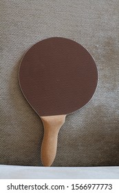 Istanbul / Turkey - 10.24.2019: Second Hand Table Tennis Racket On The Sofa.