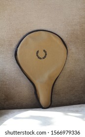 Istanbul / Turkey - 10.24.2019: Second Hand Table Tennis Racket's Cover On The Sofa.