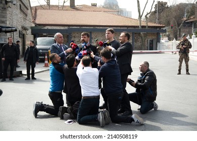 Istanbul Turkey 29.03.2022 Russia-Ukraine Talks Begin In Istanbul, Ukrainian And Russian Negotiators Meet In Turkey For Peace