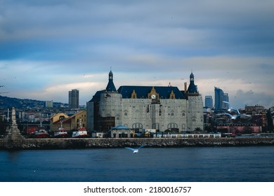 Istanbul, Turkey, 2nd Of January 2022 - Haydarpaşa Railway Station During Reconstruction At Night