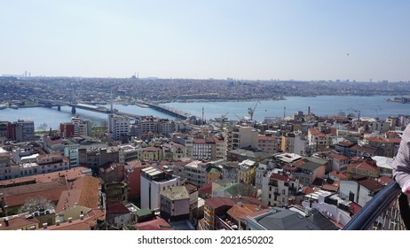 Istanbul, Turkey - 4 10 2021: Magnificent panoramic view of Istanbul city from Galata Tower - Shutterstock ID 2021650202