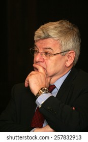 ISTANBUL, TURKEY - APRIL 11: Famous German Politician Joschka Fischer Portrait On April 11, 2008 In Istanbul, Turkey. He Served As Foreign Minister And Vice Chancellor Of Germany From 1998 To 2005.