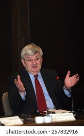 ISTANBUL, TURKEY - APRIL 11: Famous German Politician Joschka Fischer Portrait On April 11, 2008 In Istanbul, Turkey. He Served As Foreign Minister And Vice Chancellor Of Germany From 1998 To 2005.