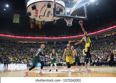 ISTANBUL / TURKEY - APRIL 16, 2019: Kostas Sloukas During Turkish Airlines EuroLeague 2018-19 Play-Off Game 1 Fenerbahce Beko Vs Zalgiris Kaunas At Ulker Sports Arena.