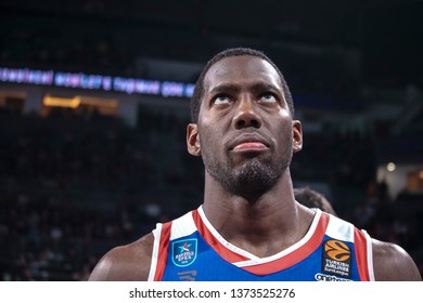 ISTANBUL / TURKEY - APRIL 17, 2019: Bryant Dunston During Turkish Airlines EuroLeague 2018-19 Play-Off Game 1 Anadolu Efes Vs Barcelona Lassa At Sinan Erdem Dome.