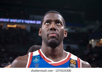 ISTANBUL / TURKEY - APRIL 17, 2019: Bryant Dunston During Turkish Airlines EuroLeague 2018-19 Play-Off Game 1 Anadolu Efes Vs Barcelona Lassa At Sinan Erdem Dome.