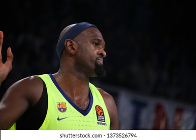 ISTANBUL / TURKEY - APRIL 17, 2019: Chris Singleton During Turkish Airlines EuroLeague 2018-19 Play-Off Game 1 Anadolu Efes Vs Barcelona Lassa At Sinan Erdem Dome.