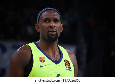 ISTANBUL / TURKEY - APRIL 17, 2019: Chris Singleton During Turkish Airlines EuroLeague 2018-19 Play-Off Game 1 Anadolu Efes Vs Barcelona Lassa At Sinan Erdem Dome.