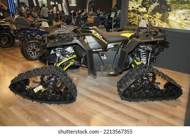 ISTANBUL, TURKEY - APRIL 23, 2022: Polaris UTV On Display At Motobike Expo In Istanbul Exhibition Center