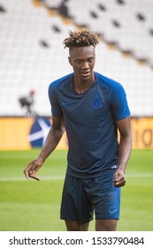 Istanbul, Turkey - August 13, 2019: Tammy Abraham On Pre Match Training Of Super Cup Chelsea Vs Liverpool