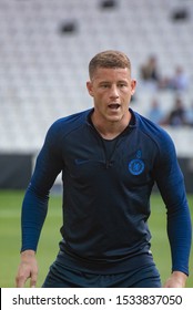 Istanbul, Turkey - August 13, 2019:  Ross Barkley On Pre Match Training Of Super Cup Chelsea Vs Liverpool