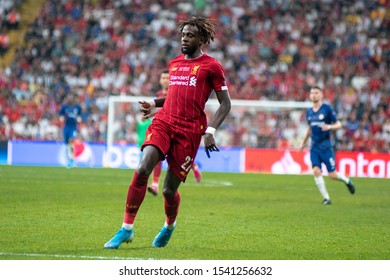 Istanbul, Turkey - August 14, 2019: Forward Liverpool FC Divock Origi During The Of Match UEFA Super Cup. Film Gains