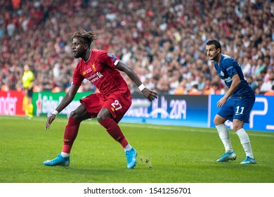 Istanbul, Turkey - August 14, 2019: Forward Liverpool FC Divock Origi During The Of Match UEFA Super Cup. Film Gains