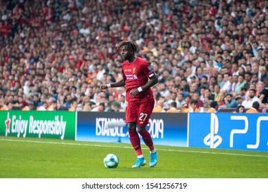 Istanbul, Turkey - August 14, 2019: Forward Liverpool FC Divock Origi During The Of Match UEFA Super Cup. Film Gains