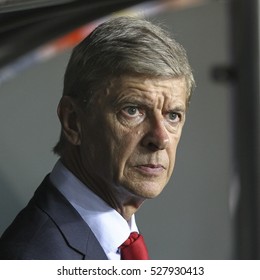 Istanbul, Turkey - August 27, 2013: Arsene Wenger Is A French Football Manager And Former Player. He Has Been The Manager Of Arsenal Since 1996.