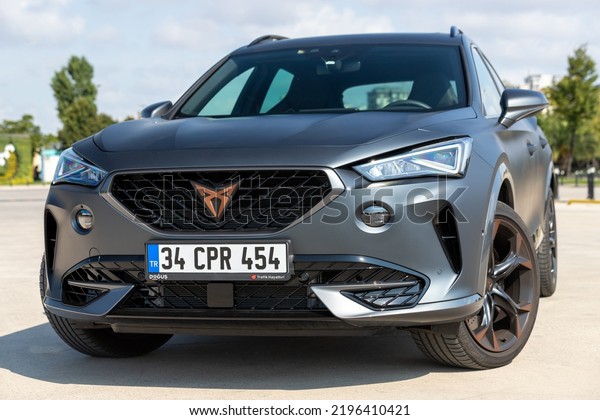 Istanbul, Turkey -
August 30 2022 :  Cupra Formentor is a compact crossover SUV
manufactured by the Spanish car manufacturer SEAT under their Cupra
performance-oriented
sub-brand.