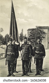 ISTANBUL, TURKEY - CIRCA 1900's :Old Ottoman Soldier Portrait .Circa 1900's. 