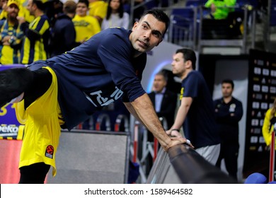 ISTANBUL / TURKEY, DECEMBER 12, 2019: Kostas Sloukas EuroLeague 2019-2020 Round 13 Basketball Game Between Fenerbahce Beko And Anadolu Efes At Ulker Sports Arena.