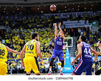 ISTANBUL / TURKEY, DECEMBER 12, 2019: Shane Larkin During EuroLeague 2019-2020 Round 13 Basketball Game Between Fenerbahce Beko And Anadolu Efes At Ulker Sports Arena.