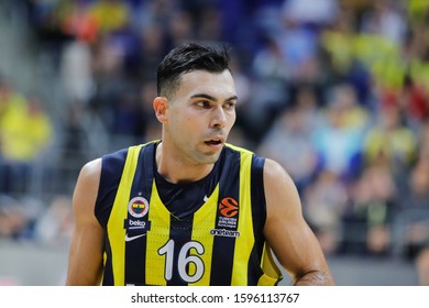 ISTANBUL / TURKEY - DECEMBER 19, 2019: Kostas Sloukas During EuroLeague 2019-2020 Round 15 Basketball Game Between Fenerbahce And Zenit St. Petersburg At Ulker Sports Arena.