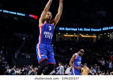 ISTANBUL / TURKEY - DECEMBER 20, 2019: Shane Larkin During EuroLeague 2019-2020 Round 15 Basketball Game Between Anadolu Efes And CSKA Moscow At Sinan Erdem Dome.