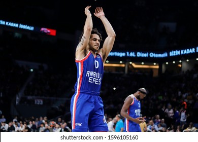 ISTANBUL / TURKEY - DECEMBER 20, 2019: Shane Larkin During EuroLeague 2019-2020 Round 15 Basketball Game Between Anadolu Efes And CSKA Moscow At Sinan Erdem Dome.