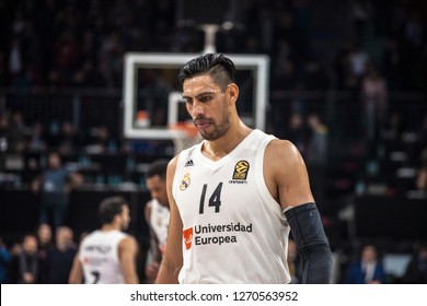 Istanbul / Turkey - December 7, 2018: Gustavo Ayon During EuroLeague 2018-19 Round 2 Basketball Game Anadolu Efes Vs Real Madrid At Sinan Erdem Dome.