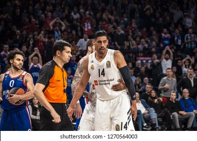 Istanbul / Turkey - December 7, 2018: Gustavo Ayon During EuroLeague 2018-19 Round 2 Basketball Game Anadolu Efes Vs Real Madrid At Sinan Erdem Dome.