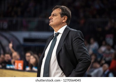 Istanbul / Turkey - December 7: Coach Ergin Ataman During EuroLeague 2018-19 Round 2 Basketball Game Anadolu Efes Vs Real Madrid At Sinan Erdem Dome.