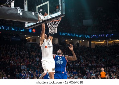 Istanbul / Turkey - December 7: Gustavo Ayon Dunking During EuroLeague 2018-19 Round 2 Basketball Game Anadolu Efes Vs Real Madrid At Sinan Erdem Dome.